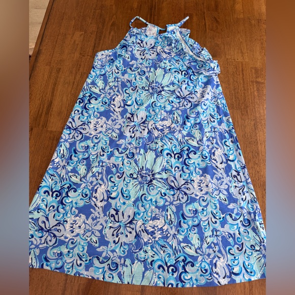 Lilly Pulitzer Billie Dress SZ S Saltwater Blue Suns Out Funs Out - Picture 5 of 14